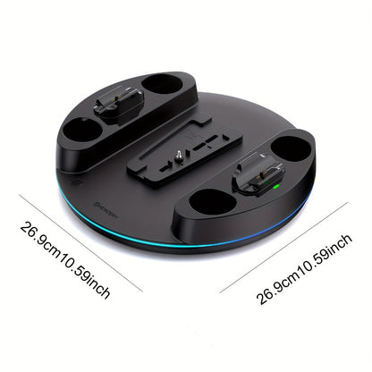 PS5 Charging Station with RGB Light Stand for PS5 Slim PS5 Pro - Fast Dual Controller Charger Compatible with All PlayStation 5 Console Models