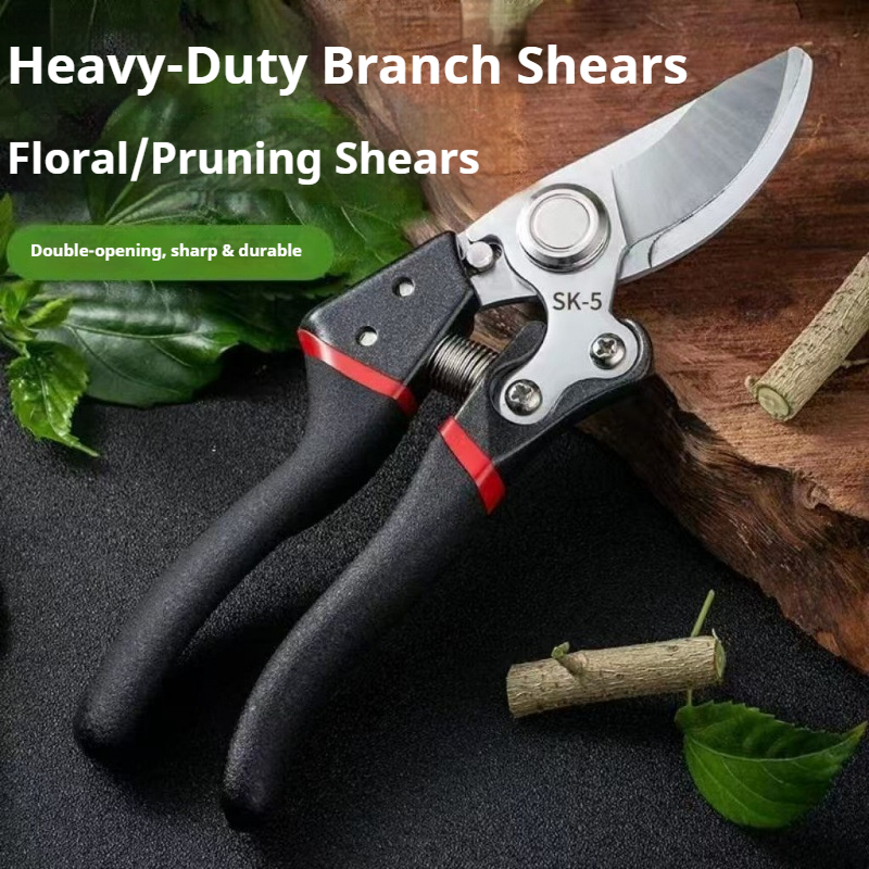 Branch Pruner Extra Large Reinforced Heavy Duty SK5 Steel Garden Tree Trimmer Long Reach Cutting Tool for Thick Branches Outdoor Yard Fruit Trees