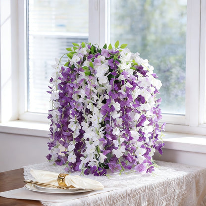 Artificial Flowers 24-Pack Wisteria Vine Garland with 3.6FT Silk Strands in Five Color Options