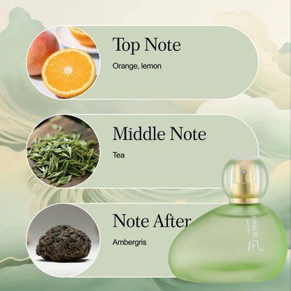 Eau de Toilette White Tea, Jasmine and Peach Fragrance for Women in Four Colored Bottle Styles
