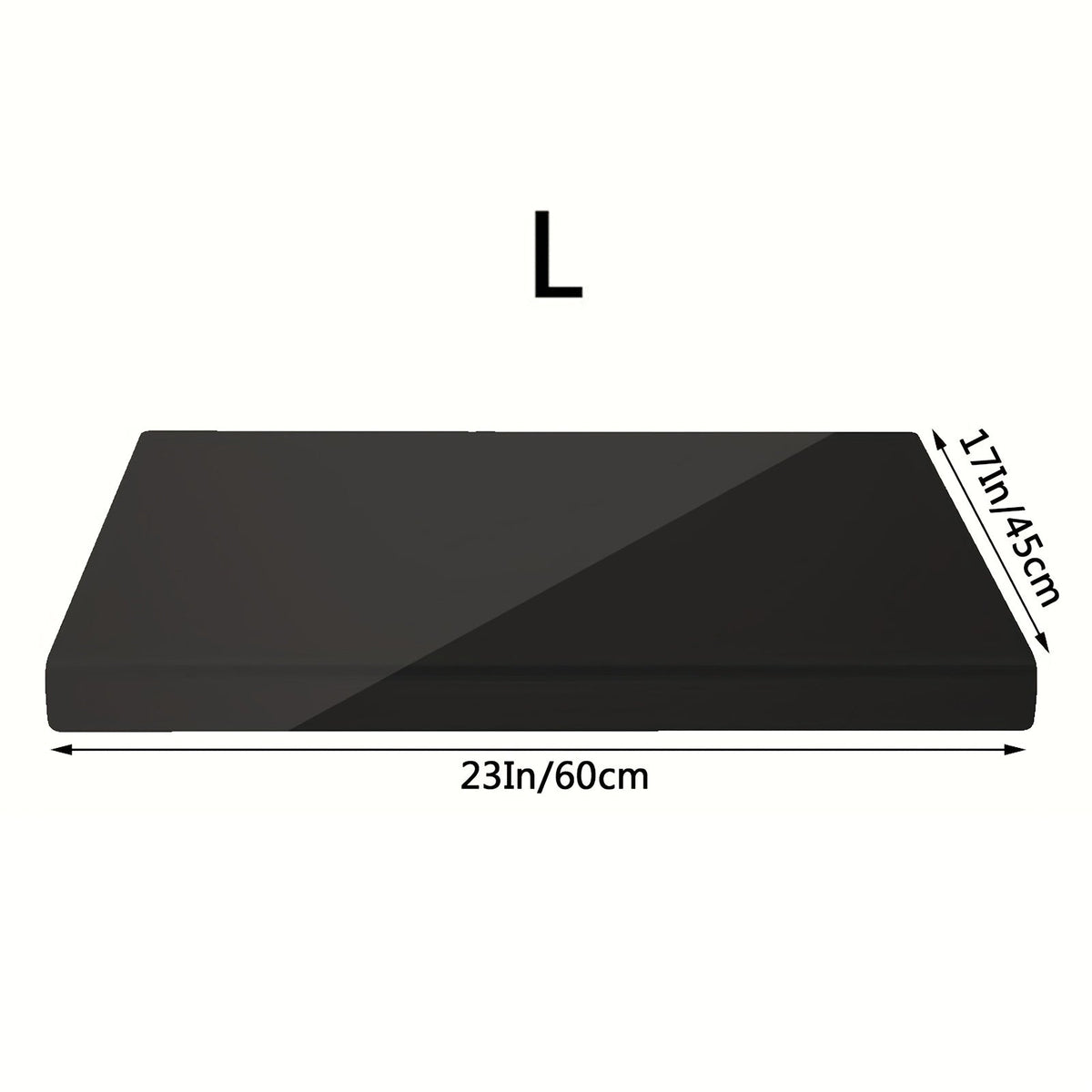 Acrylic Cutting Board Large Anti-Slip 17x23 Inch – Clear & Black Countertop Protector for Kitchen & Restaurant – Food Safe Non-Slip Chopping Board for Fruit, Meat & Meal Prep