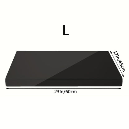 Acrylic Cutting Board Large Anti-Slip 17x23 Inch – Clear & Black Countertop Protector for Kitchen & Restaurant – Food Safe Non-Slip Chopping Board for Fruit, Meat & Meal Prep