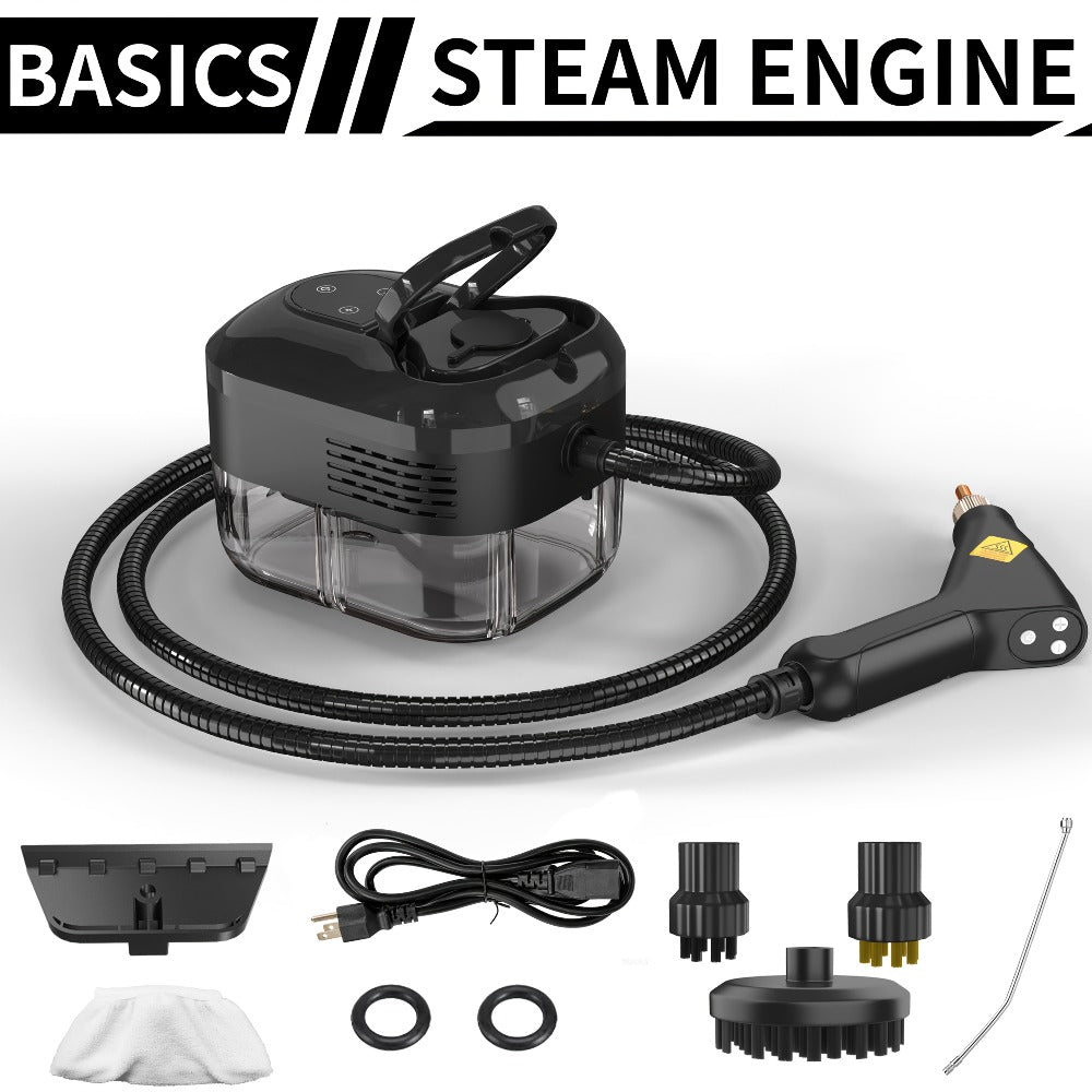 Steam Cleaner by GAKOZ, Canister Kit with Handheld Wand, Flexible Hose, Brush Heads and Glass Scraper Options