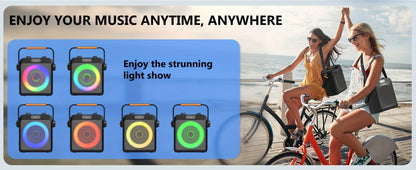 JYX T19-T Karaoke Machine for Adults with 2 Microphones & RGB Light Show - Wireless Bluetooth Speaker, Live Streaming Function, Home Party KTV System, Christmas Birthday Gift for Family Friends