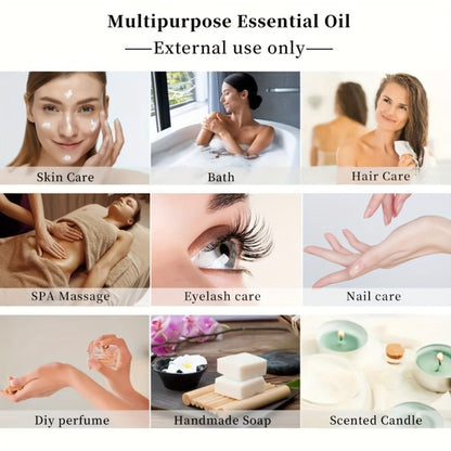 Essential Oil Rose 100ml or 3-Bottle Value Pack with Dropper for Massage, Shower and External Care