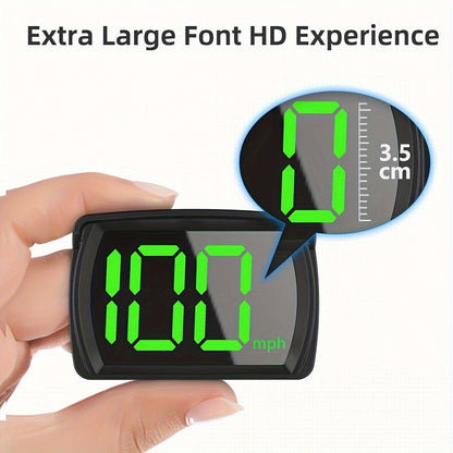 Car HUD Head Up Display OBD2 + GPS Speedometer 3-Inch Windshield Projector, Real-Time Speed MPH, Universal Fit for Cars Trucks Buses Bikes Scooters