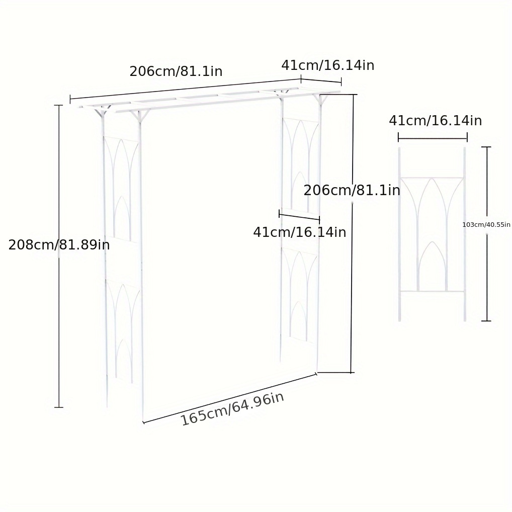 Wedding Arch Metal Garden Arbor Pergola Rose Trellis Backdrop Stand