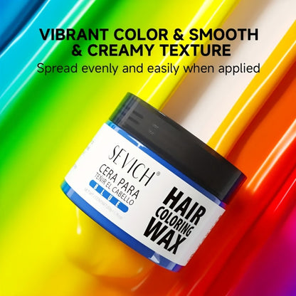 Temporary Hair Color Wax with Strong-Hold Styling Formula in Ten Shades for Parties and Costumes