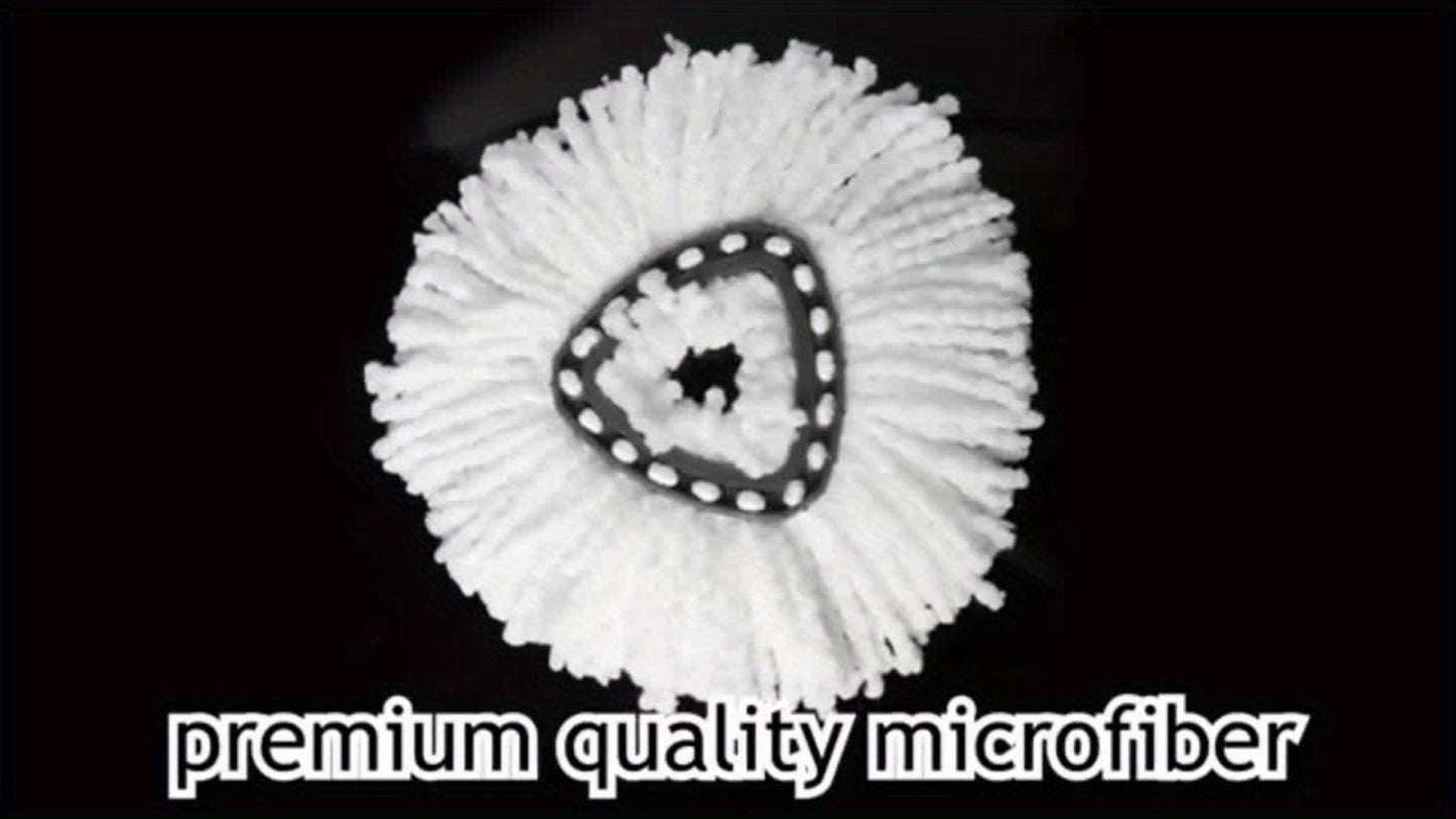White Triangular Rotary Mop Replacement Heads in Two-, Five-, Ten- or Twenty-Piece Packs Pictured