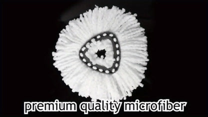 White Triangular Rotary Mop Replacement Heads in Two-, Five-, Ten- or Twenty-Piece Packs Pictured
