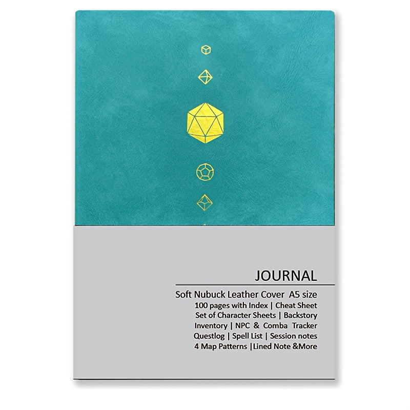 DnD Campaign Journal for D&D 5e & 5R Players — RPG Notebook with Character Sheets, Spell Tracker, Quest Log, NPC Manager & Map Pages, A5 Nubuck 100 Pages, 13 Colors, Dungeon Master Gift