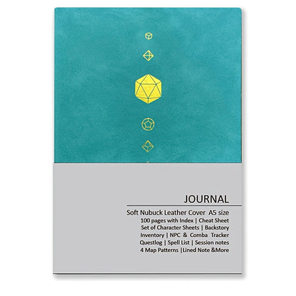DnD Campaign Journal for D&D 5e & 5R Players — RPG Notebook with Character Sheets, Spell Tracker, Quest Log, NPC Manager & Map Pages, A5 Nubuck 100 Pages, 13 Colors, Dungeon Master Gift