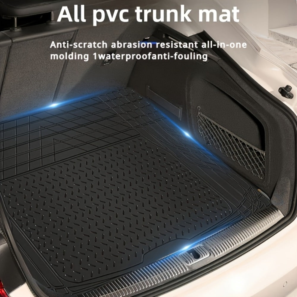 Car Cargo Mat SUV Trunk Mat – All-Weather Waterproof Rear Cargo Liner, Universal Fit for SUV Rear Cargo Area, Heavy Duty Non-Slip Trunk Protector, 1pc Black