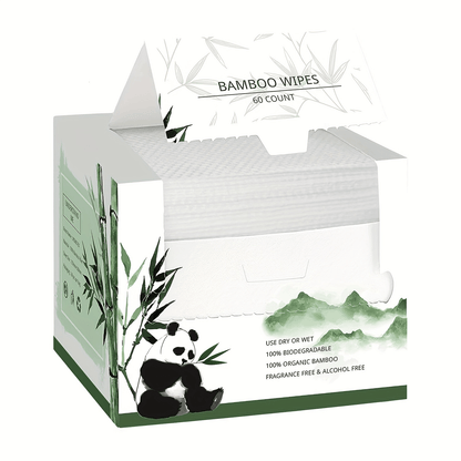 White Boxed Facial Cleansing Towels with 60 Sheets per Box in One- or Two-Box Checkout Options