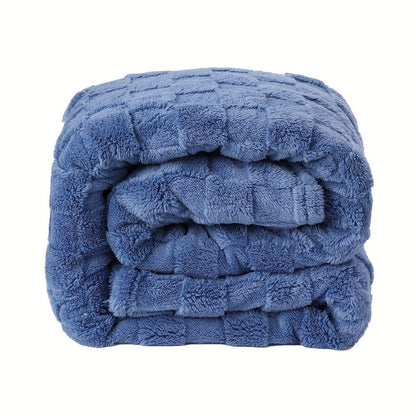 Quilted Flannel Throw Blanket – 180-200gsm Soft Warm All-Season Bed Cover, 17 Patterns, Rhinestone & Checker Designs, 2 Sizes