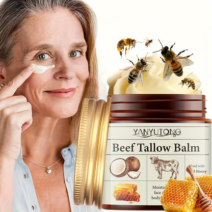 Bee Venom Lifting Cream with Beef Tallow & Honey 120g — Natural Botox Alternative Instant Tightening Firming Deep Moisturizing Alcohol-Free Anti-Aging Face Cream All Skin Types Women
