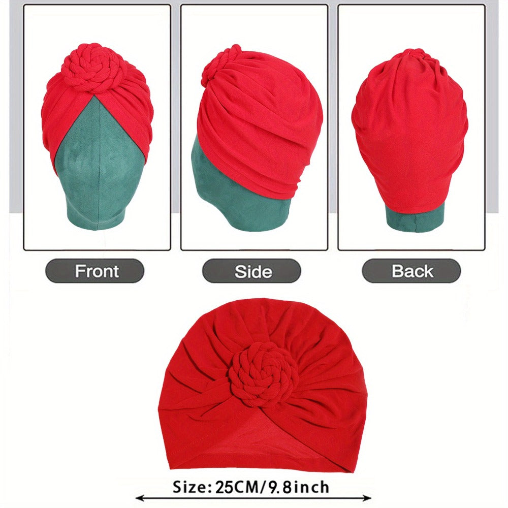 Five-Piece Braided Turban Headband Assortment in the Protected Mixed-Color Checkout Set for Styling