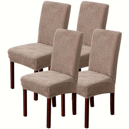 Chair Cover Set of 4 or 6 Stretch Jacquard Dining Slipcovers in Eight Available Color Choices