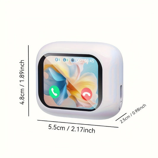 ANC AI Translation Earbuds with LCD Screen – Active Noise Cancelling Wireless In-Ear Headphones for Business Meetings International Travel Multi-Language Real-Time Translator