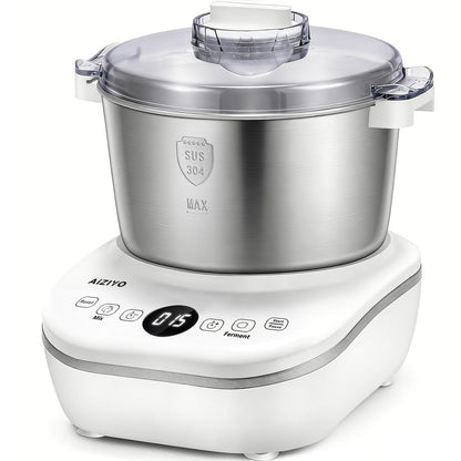 Electric Dough Maker with Ferment Function - 7Qt 250W Dough Kneading Machine, 304 Stainless Steel Bowl, Constant Temperature Fermentation, Microcomputer Timer, for Bread Pizza Pasta Roti Dumplings