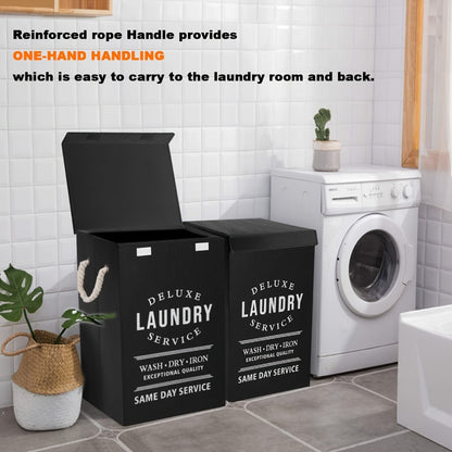 Laundry Hamper Collection in Black or Gray Lidded Styles and One- or Three-Pack Foldable Basket Options