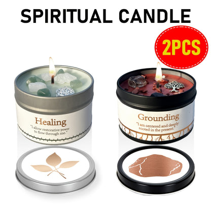3oz Decorative Tin Candle or Two-Piece Crystal and Guidance Card Set with Multiple Label Pairings