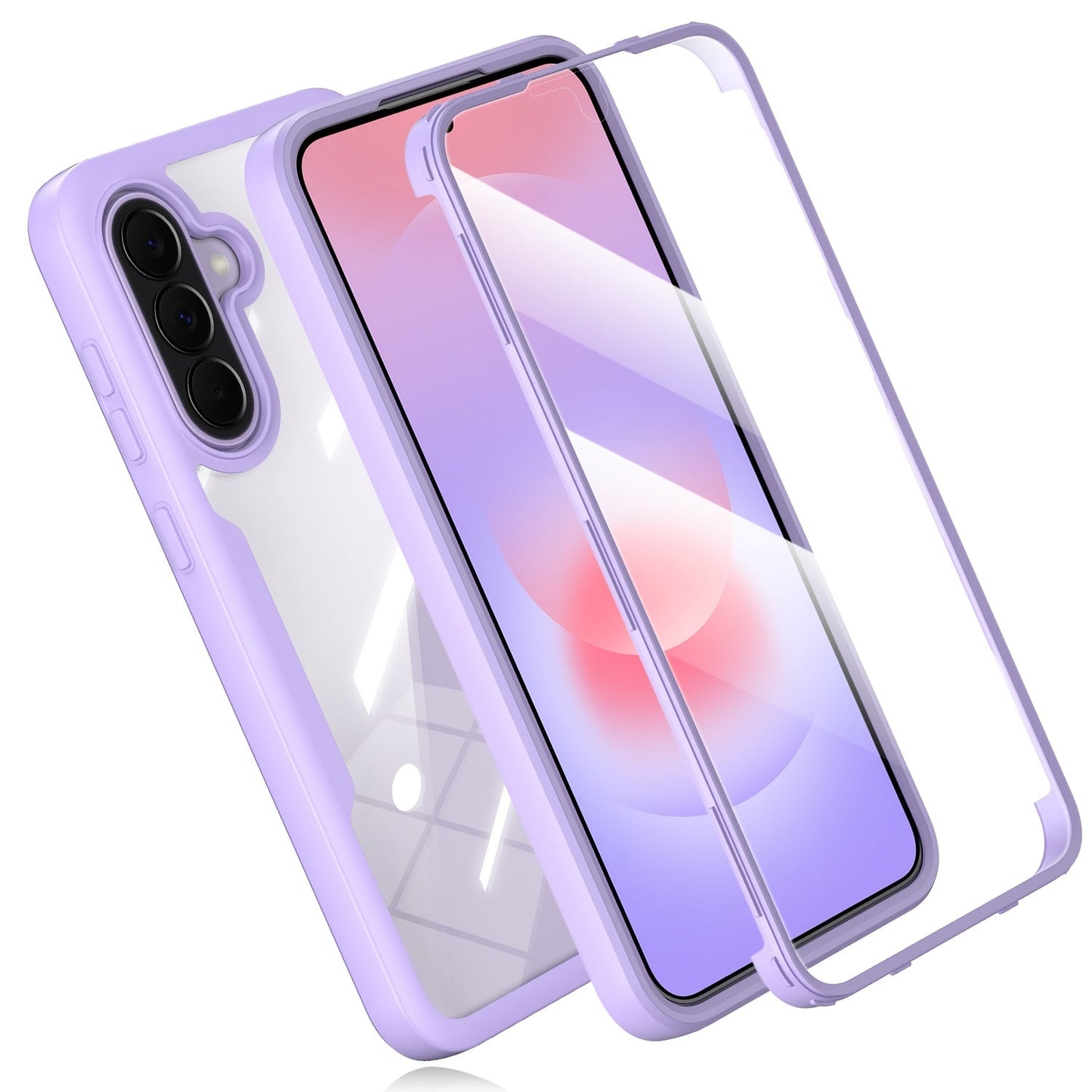 Rugged Samsung Galaxy A-Series Phone Case with Built-In Screen Cover in Four Colors and Six Model Options
