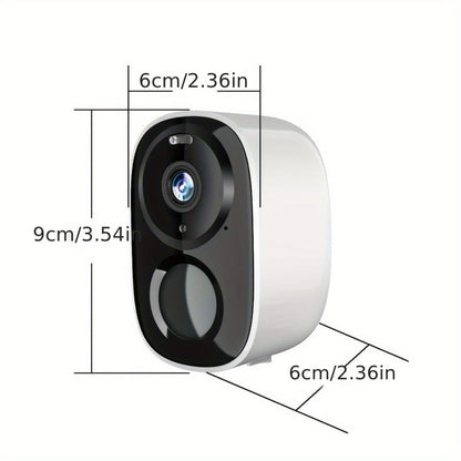 Solar Outdoor Security Camera with Dual-Band 2.4/5GHz WiFi, 5000mAh Battery and Black or White Body