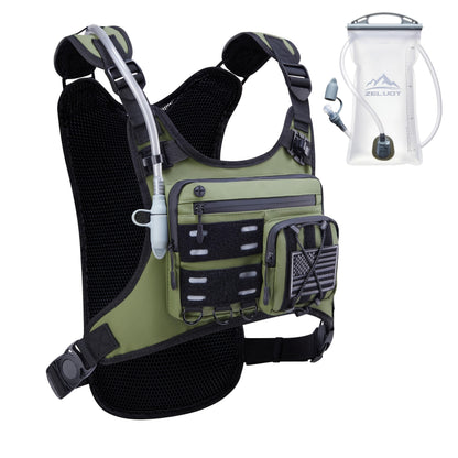 Running Hydration Vest with 2L Water Bladder – Lightweight Reflective Chest Pack for Men Women Marathon Trail Running