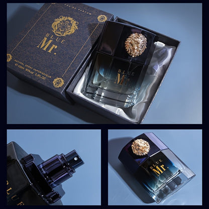 Men's Cologne Spray – Mr. Blue Lion Long Lasting Masculine EDT, Fresh Woody Scent for Sports Business Romance, Elegant Gift for Him