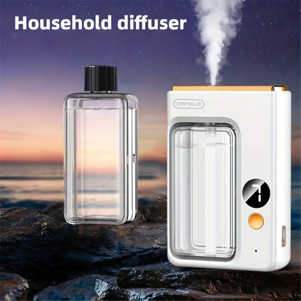 Desktop or Wall-Mount Essential Oil Diffuser with Transparent Chamber and One- or Three-Bottle Bundles