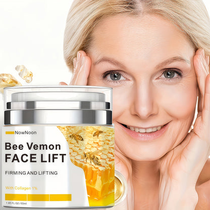 Face Cream Bee Venom 50g Formula with Hyaluronic Acid, Collagen and Vitamin E in Lightweight Texture