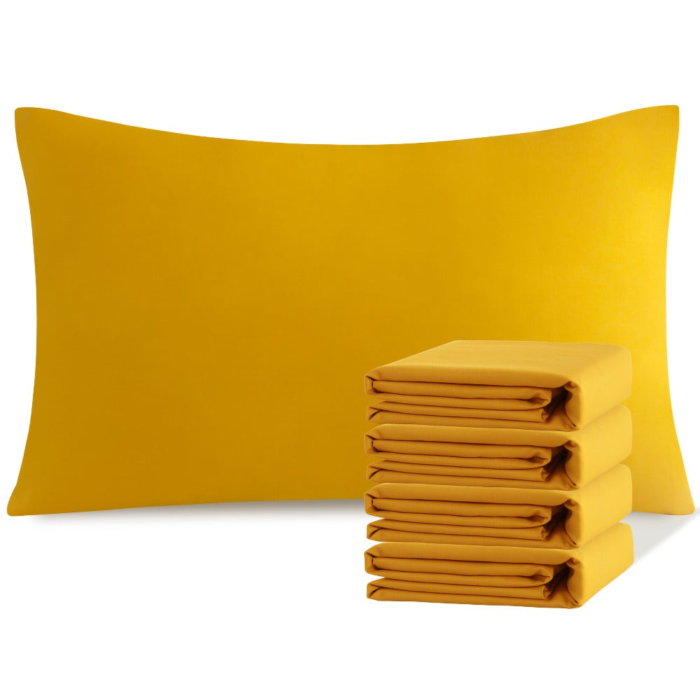Four-Pack Queen Pillowcase Set in 32 Solid Colors with 20 x 30-Inch Size and Envelope Closure