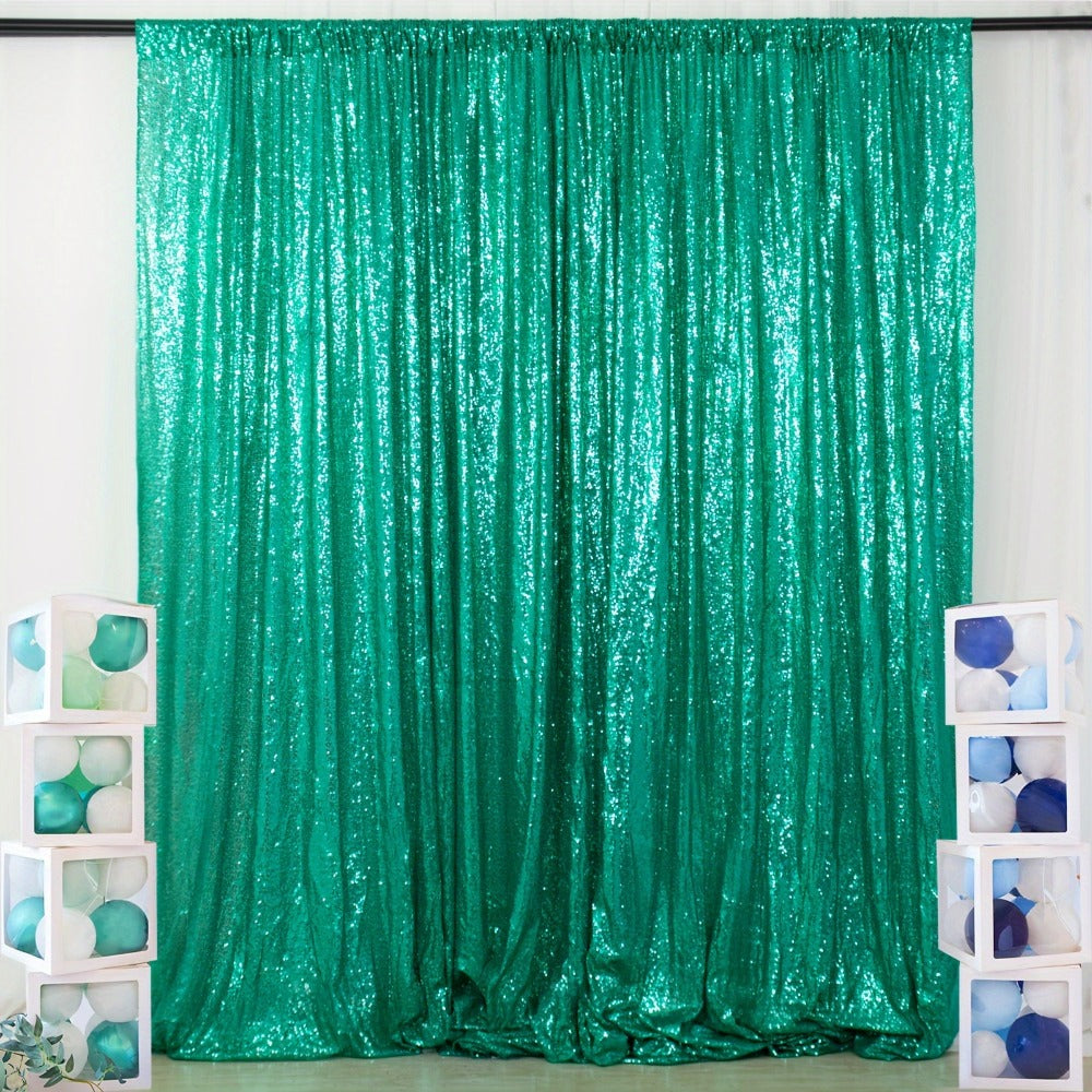 Sequin Backdrop Curtain for Party Wedding - 4x8ft Shimmering Glitter Curtain for Birthday Photo Booth Stage Decoration, Easy Hang, Multi-Color