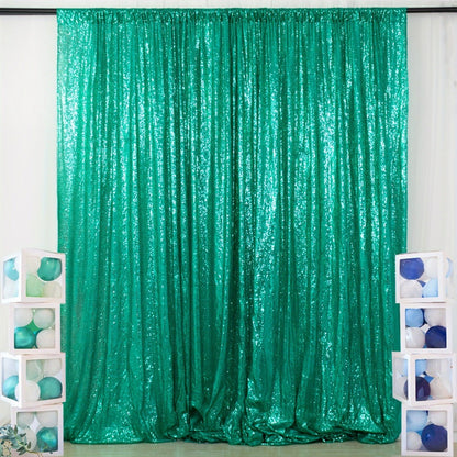 Sequin Backdrop Curtain for Party Wedding - 4x8ft Shimmering Glitter Curtain for Birthday Photo Booth Stage Decoration, Easy Hang, Multi-Color