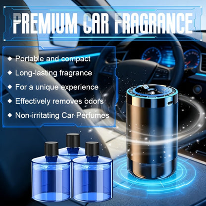 Car Diffuser Machine with 8.79oz Large Essential Oil Refill – Adjustable Scent Strength & Odor Eliminator | Ocean Perfume & Cologne Bundle Options | Long-Lasting Car Freshness | Auto Aromatherapy Gift