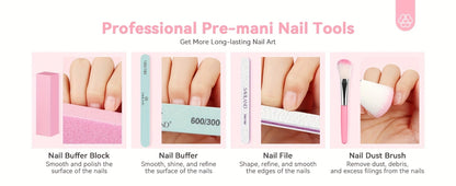 Dip Powder Nail Kit with SAVILAND Label, 60g Clear Powder, Three 15ml Liquids, Files, Buffer and Brush