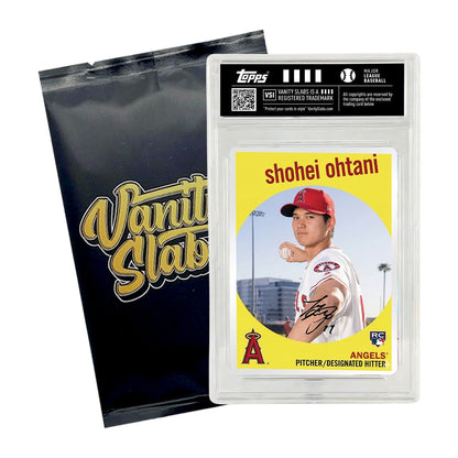 Baseball Mystery Card in Vanity Slab Display – Rookie, Star, Autograph or Insert Style | Topps & Panini MLB Collectible Gift for Baseball Fans & Sports Card Collectors