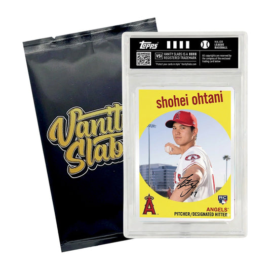 Baseball Mystery Card in Vanity Slab Display – Rookie, Star, Autograph or Insert Style | Topps & Panini MLB Collectible Gift for Baseball Fans & Sports Card Collectors