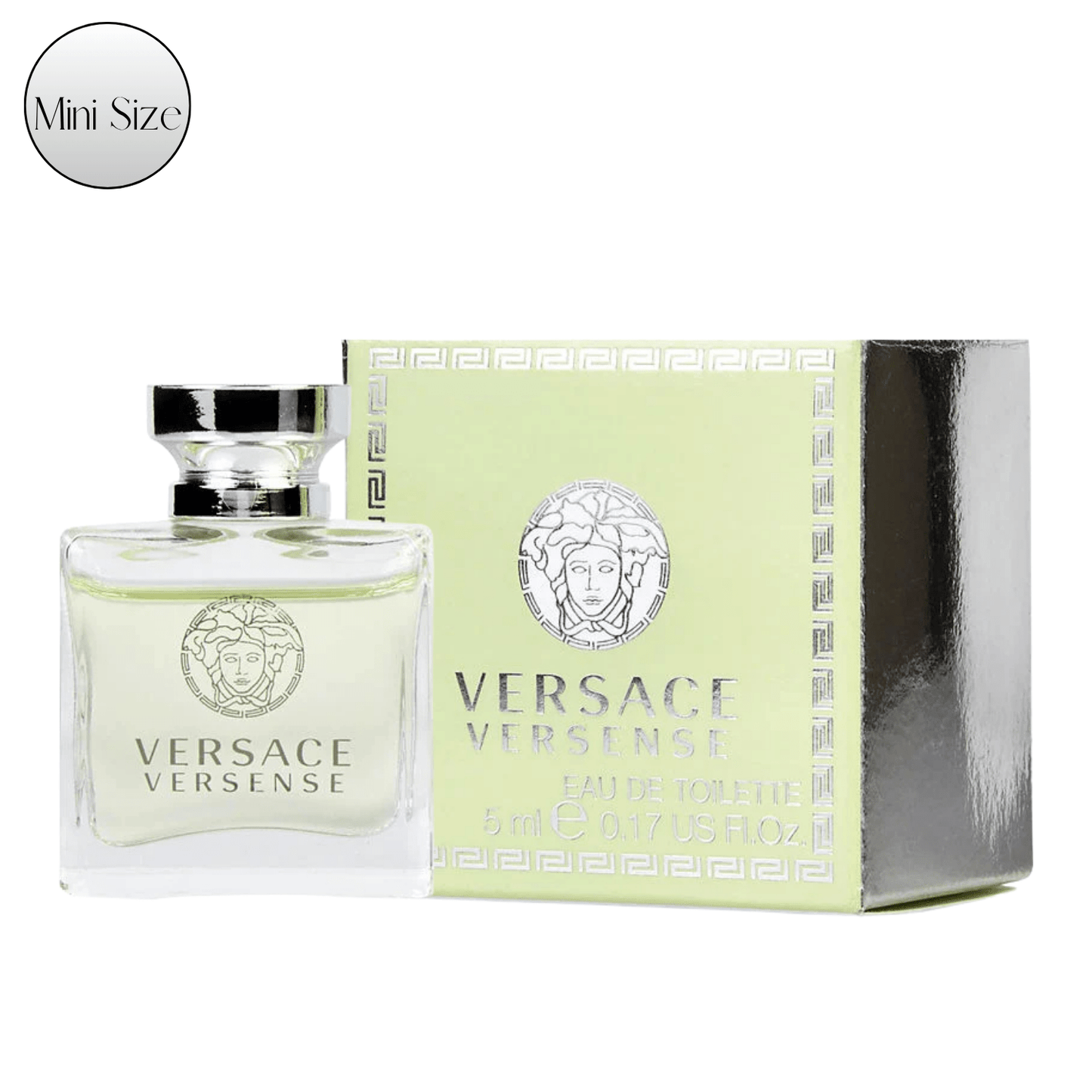 Versace Versense Eau de Toilette Mini 5ml - Travel Size EDT Spray 0.17 Fl oz | Fresh Aquatic Floral Fragrance for Women Portable Perfume Sample