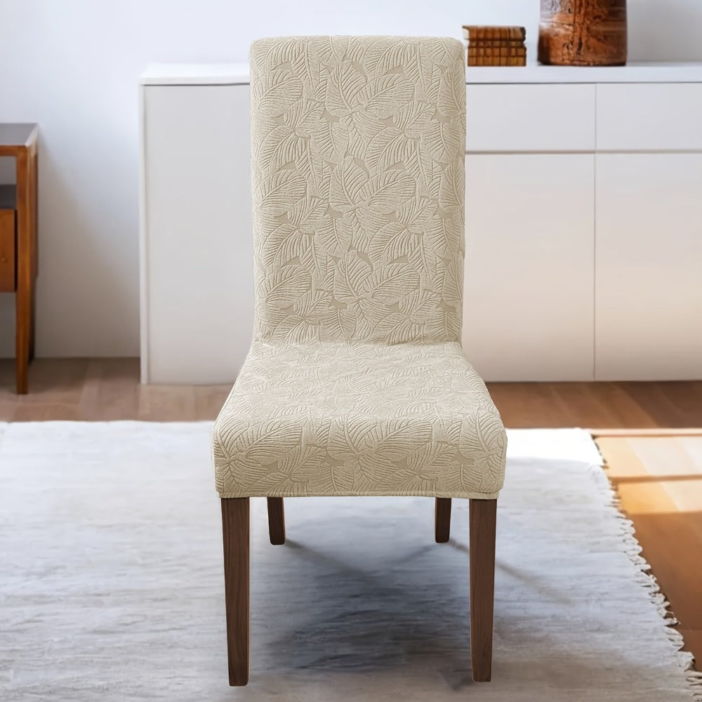 Stretch Dining Chair Covers Set of 4/6 - Plant Print Slipcovers for Dining Room Kitchen Chairs, Elastic Parsons Chair Protector, Home Decor