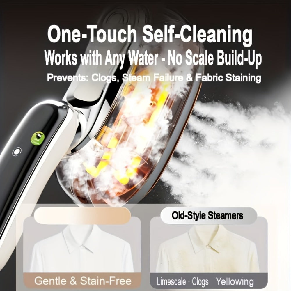 White 1300W Touchscreen Steam Iron with Five Settings, 160 mL Tank and Horizontal or Vertical Use
