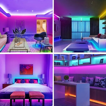 5050 RGB LED Strip Light Kit, 10m to 30m with App Control, Music Mode and 40-Key IR Remote