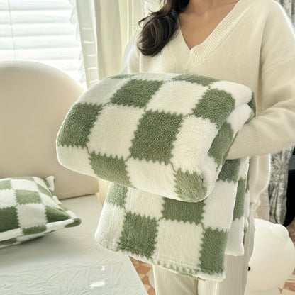 Plaid and Panda Flannel Blanket with Six Design Labels and Four Sizes from 39.37 x 59.06 to 78.74 x 90.55 Inches