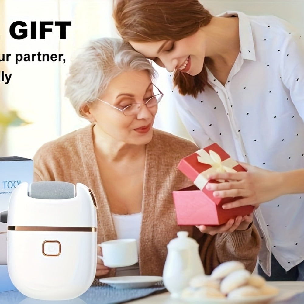 Rechargeable Electric Callus Remover with Three Replacement Heads, Two Speeds and USB Charging