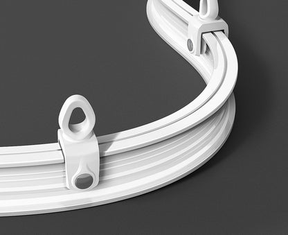 Flexible Curtain Rail Track – Bendable PVC Ceiling Mount Curtain Rod for Bay Window, Bathroom & Home Decor, Trim-to-Fit Monorail Curtain Track System