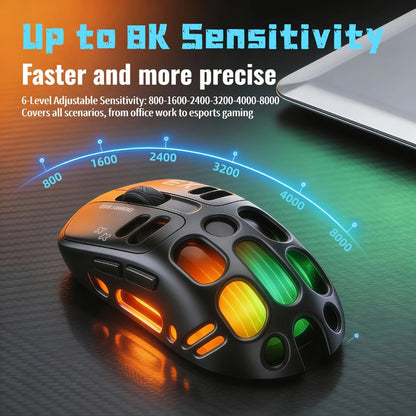 Bluetooth 5.0 2.4G Dual Mode Wireless RGB Gaming Mouse Silent 6 Button USB-C Rechargeable for an Everyday Personal Care Routine