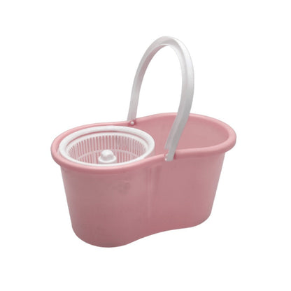 Spin Mop and Bucket with Wringer Set – Pink 360° Spinning Floor Mop System with 4 Microfiber Replacement Heads & Stainless Steel Adjustable Handle for Home Floor Cleaning