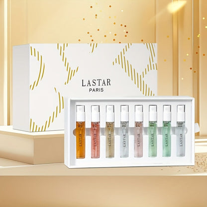 8 Piece Women's Perfume Gift Set Travel Size Mini EDT Bottles - Long Lasting Patchouli Fresh Floral Scents - Fragrance Kit for Dates Office Birthday Valentines Day