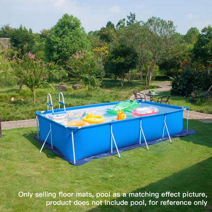 Blue Above-Ground Pool Ground Cover Mat, 118 x 78.74 Inches, Rectangular Floor Layer, Pool Not Included